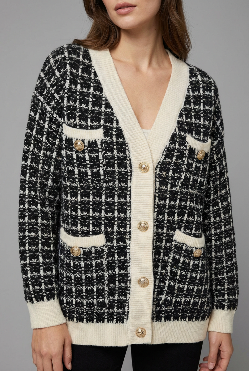 Women's Tweed Knit Cardigan