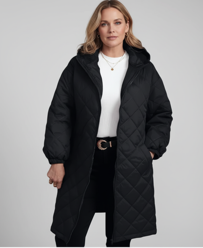 Women’s Long Quilted Hooded Coat