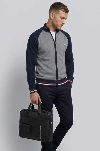 Leather Structured Laptop Briefcase Bag Men
