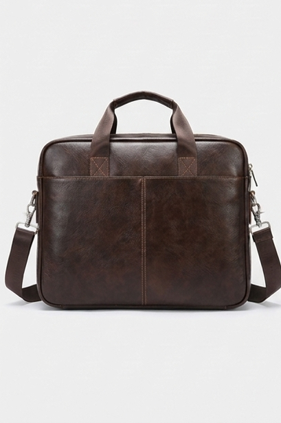Leather Structured Laptop Briefcase Bag Men