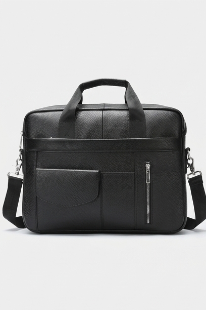 Leather Structured Laptop Briefcase Bag Men