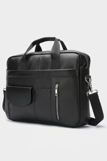 Leather Structured Laptop Briefcase Bag Men