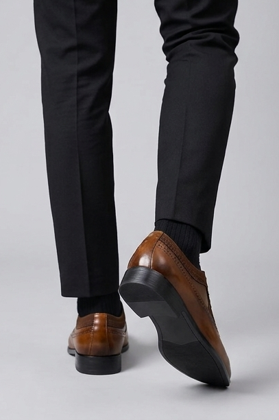 Leather Style Lace-Up Oxford Dress Shoes Men