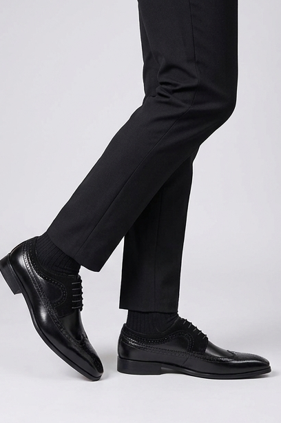 Leather Style Lace-Up Oxford Dress Shoes Men