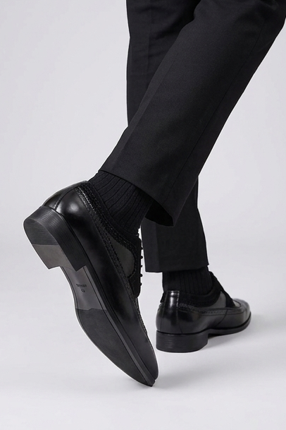 Leather Style Lace-Up Oxford Dress Shoes Men