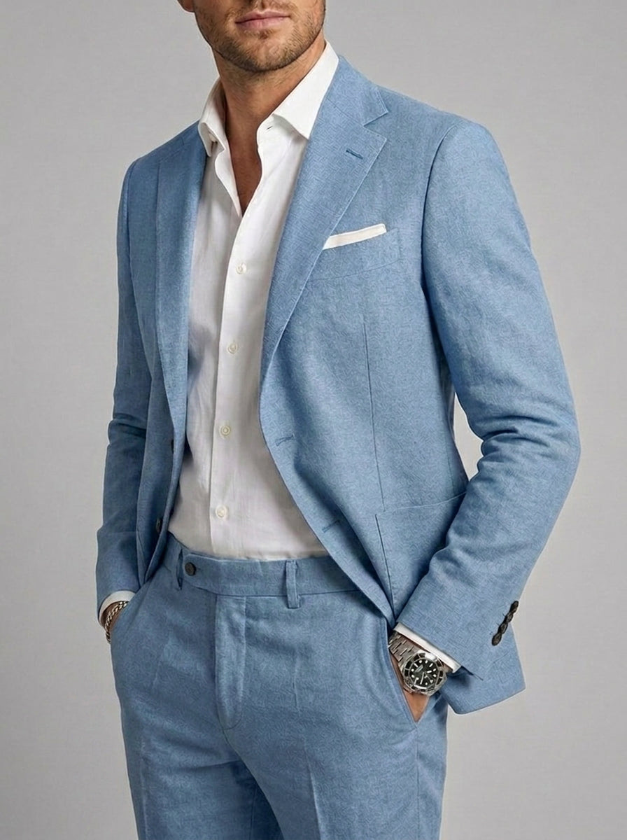 Mens Linen Summer Wedding Guest Suit