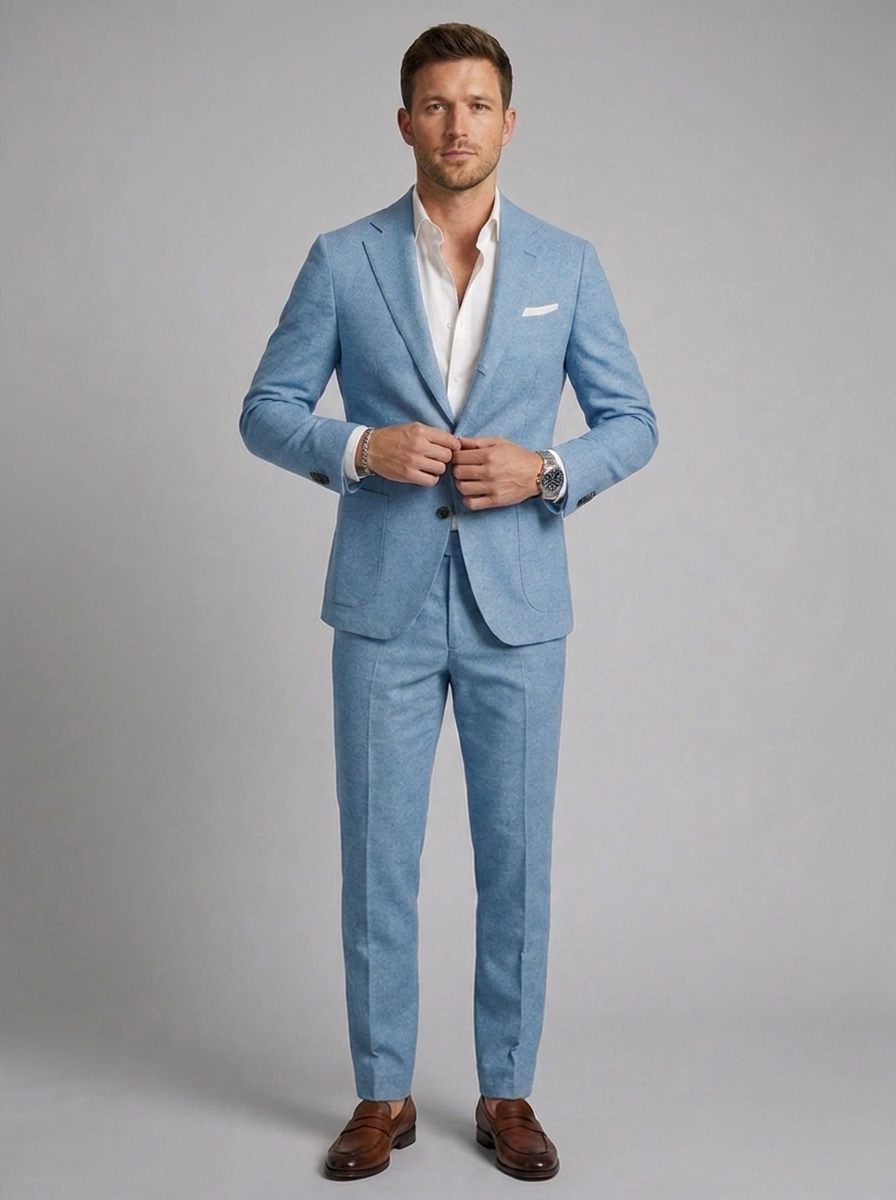 Mens Linen Summer Wedding Guest Suit