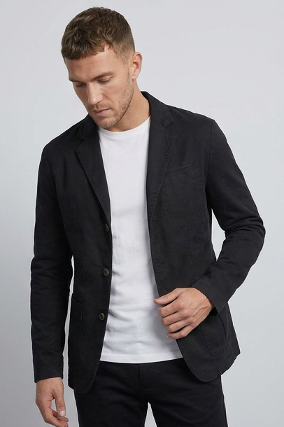 Lightweight Structured Casual Tailored Blazer Shacket Men