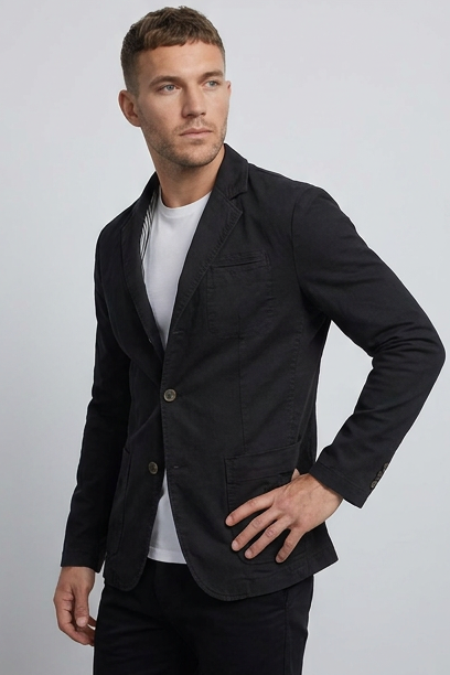 Lightweight Structured Casual Tailored Blazer Shacket Men