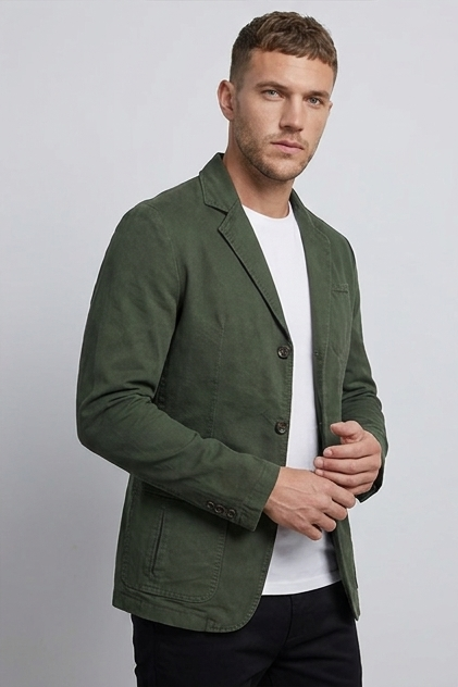 Lightweight Structured Casual Tailored Blazer Shacket Men