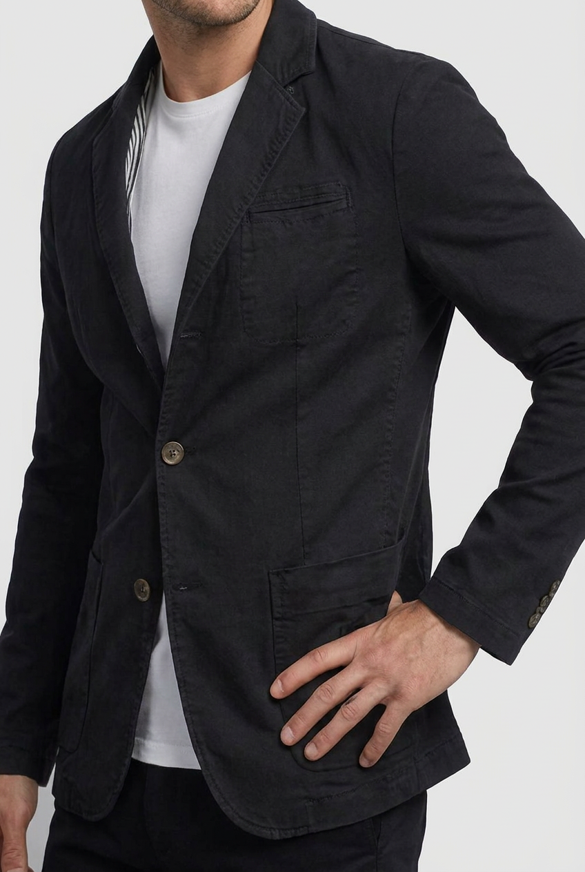 Lightweight Structured Casual Tailored Blazer Shacket Men