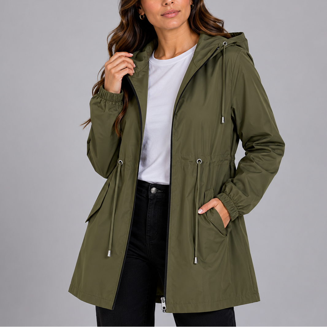 Lightweight Waterproof Hooded Rain Coat Women