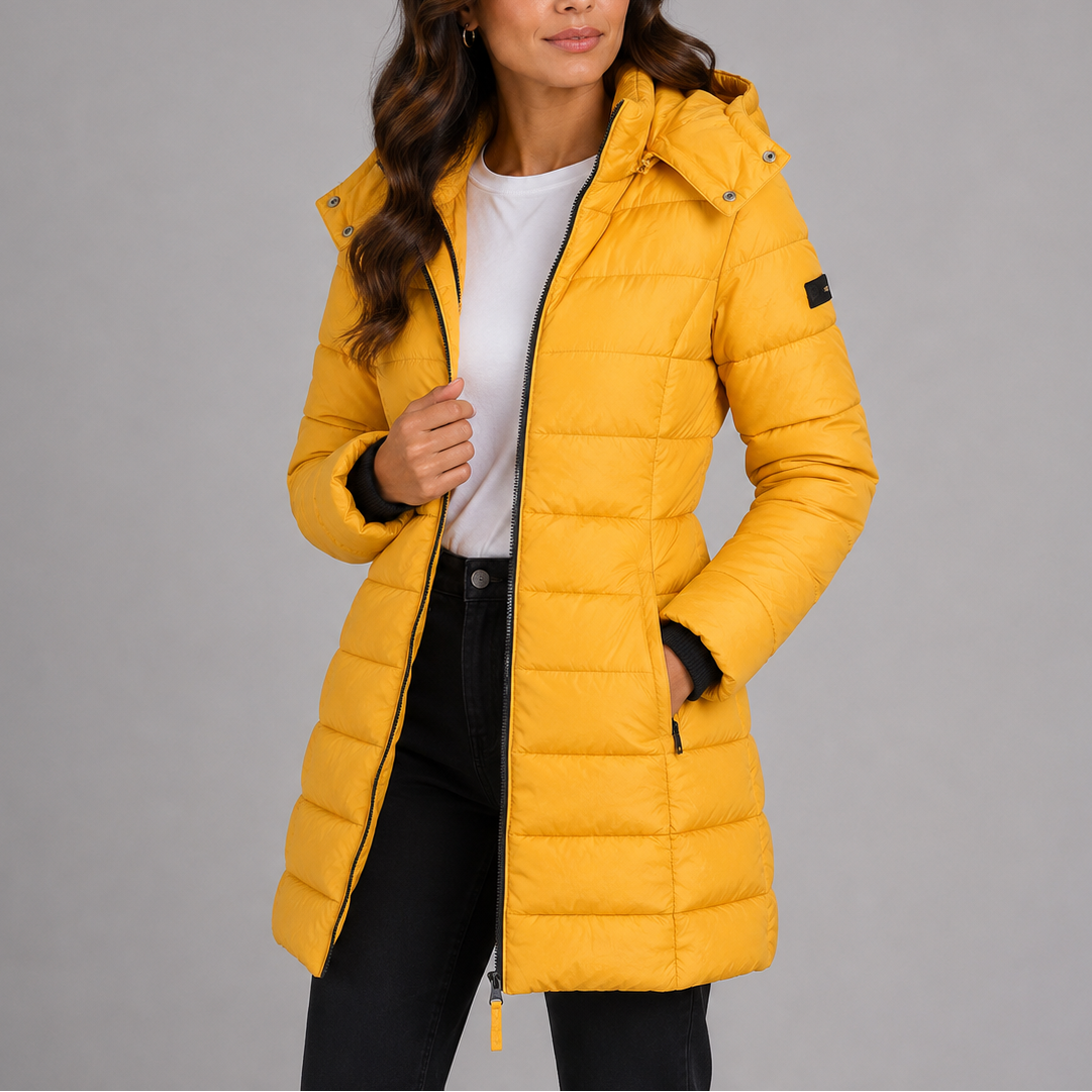 Long Hooded Quilted Puffer Jacket Women