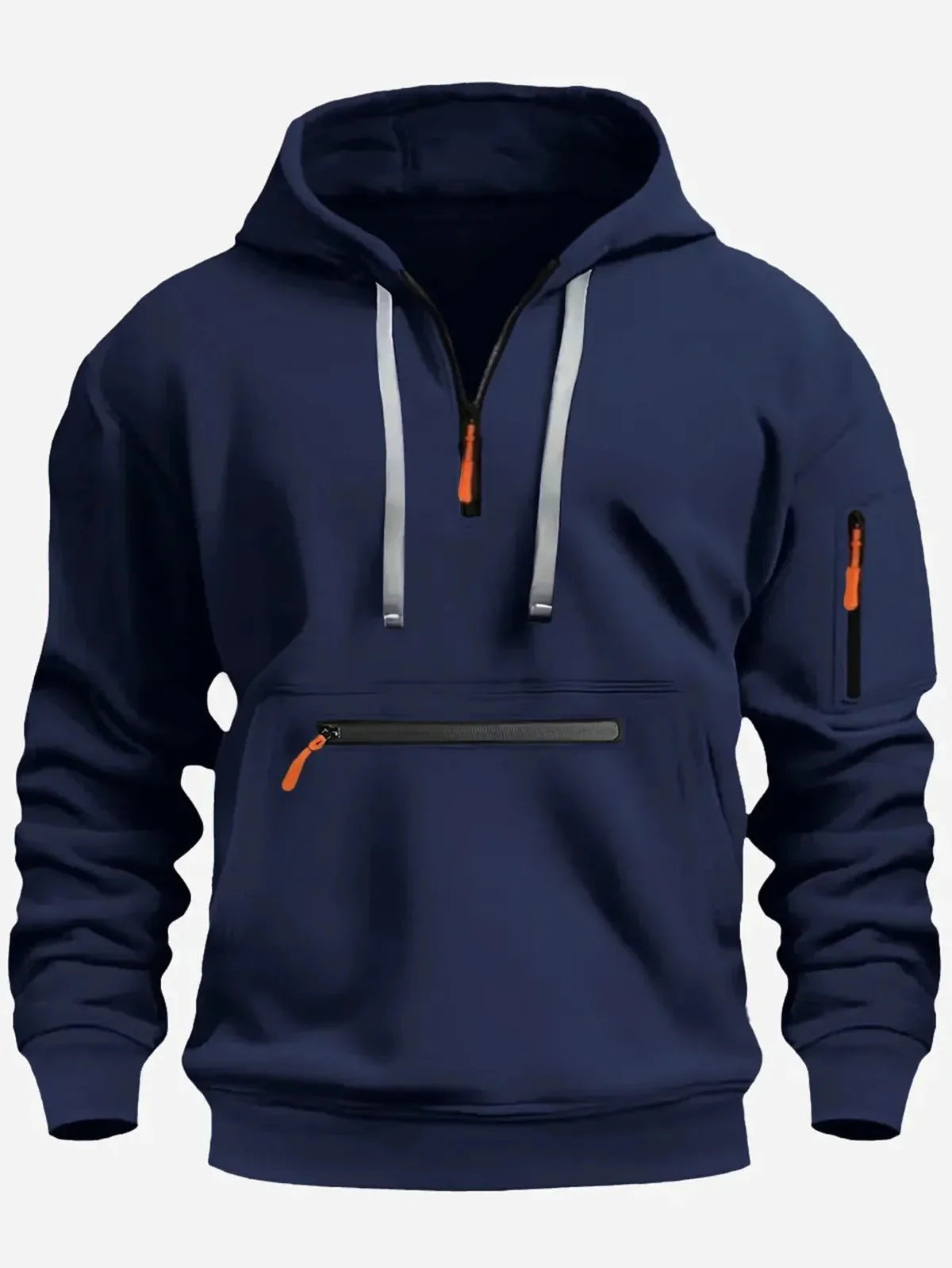 Loose Fit Half Zip Fleece Sweatshirt