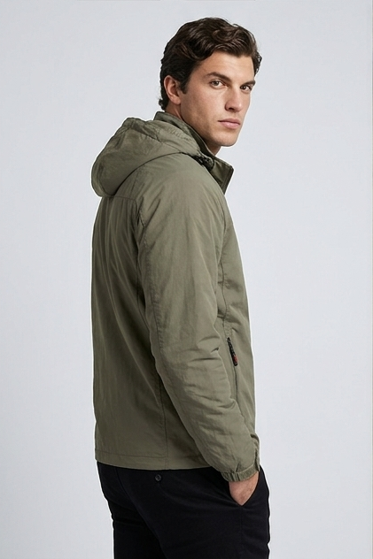 Men’s Casual Waterproof Cargo Rain Jacket