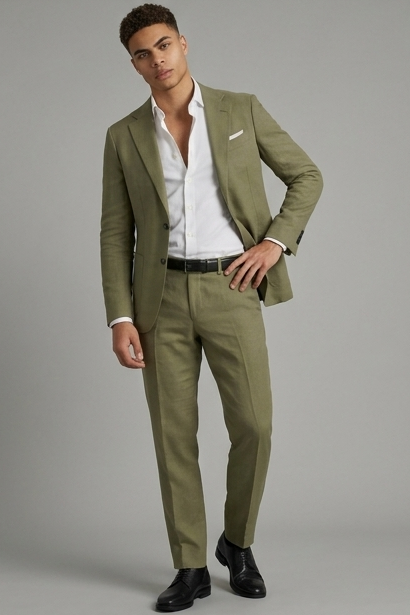 Men’s Two-Piece Suit Lightweight Comfortable Business Wear