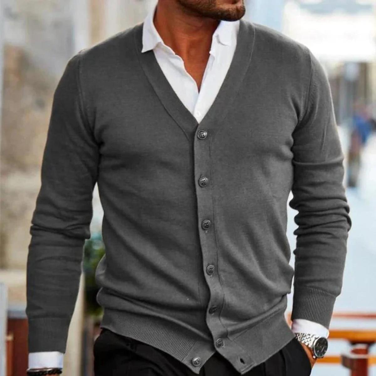 Men's Casual Cotton Vest With Button Closure