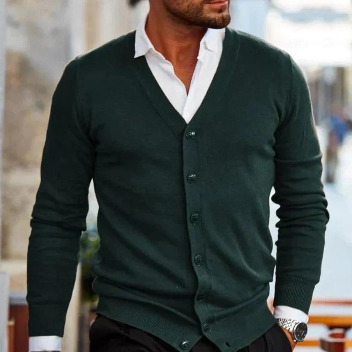 Men's Casual Cotton Vest With Button Closure