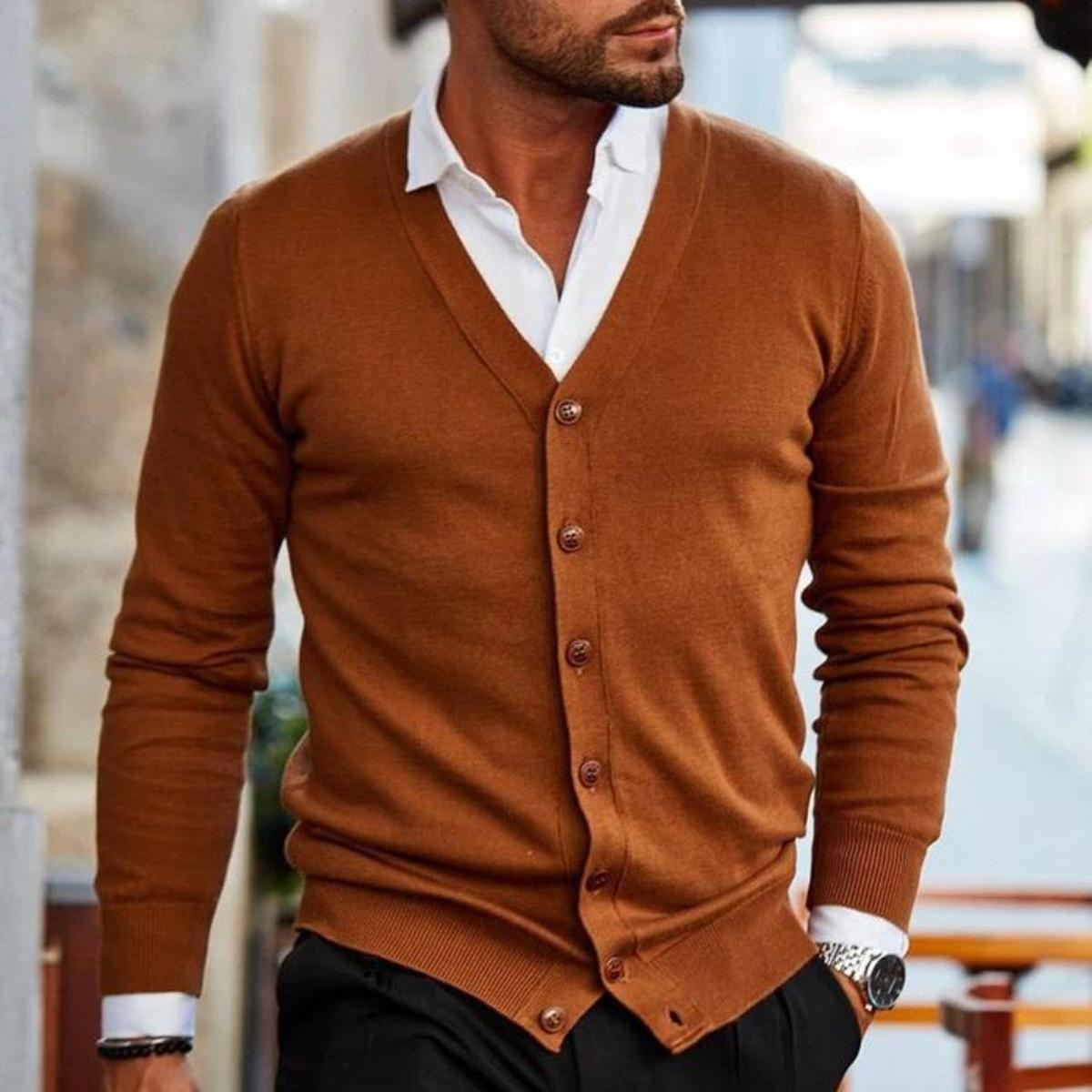 Men's Casual Cotton Vest With Button Closure