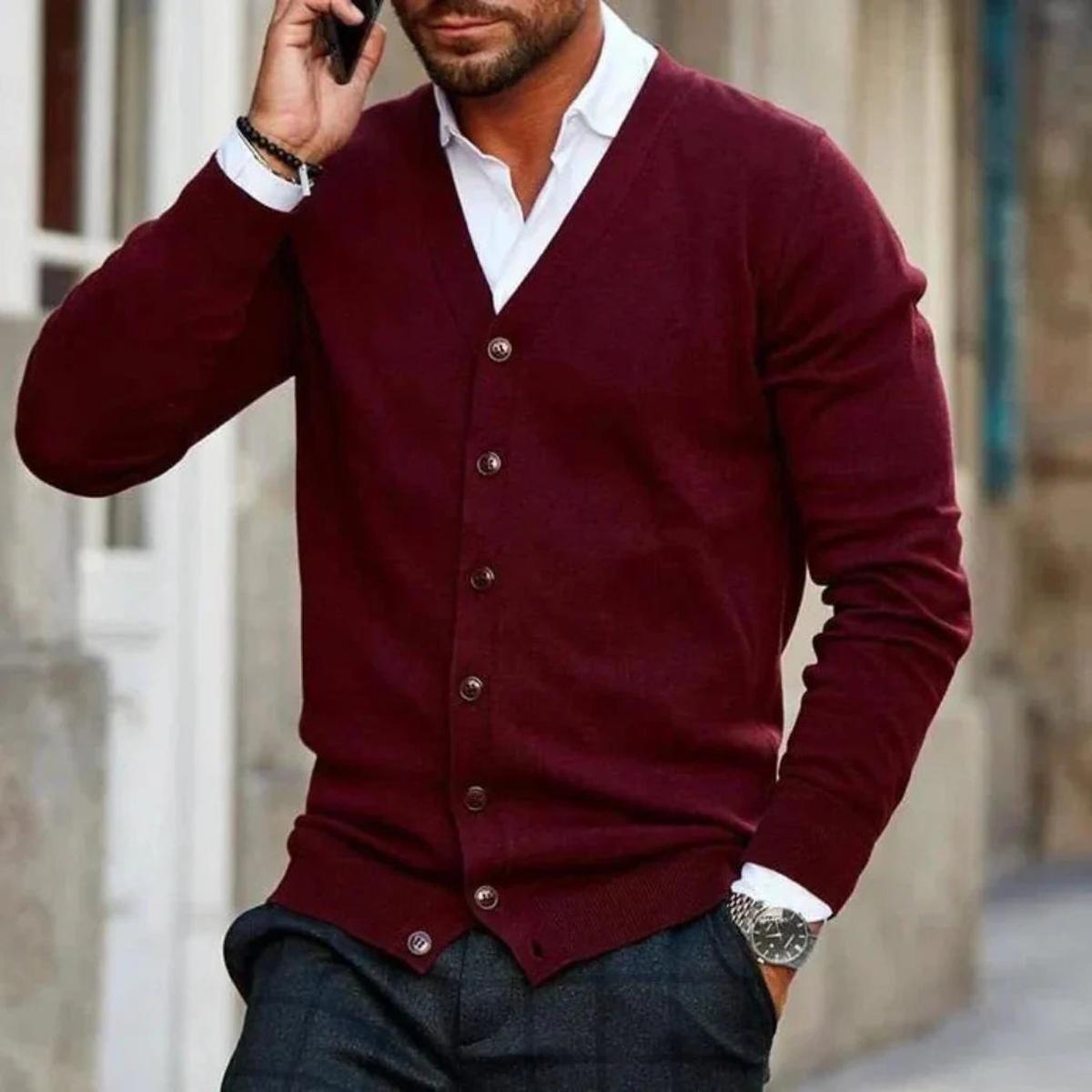 Men's Casual Cotton Vest With Button Closure