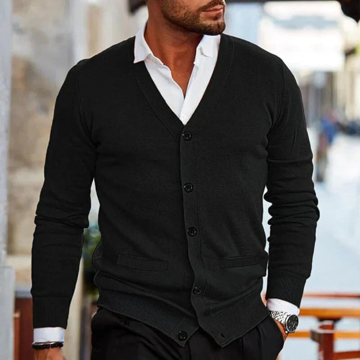 Men's Casual Cotton Vest With Button Closure