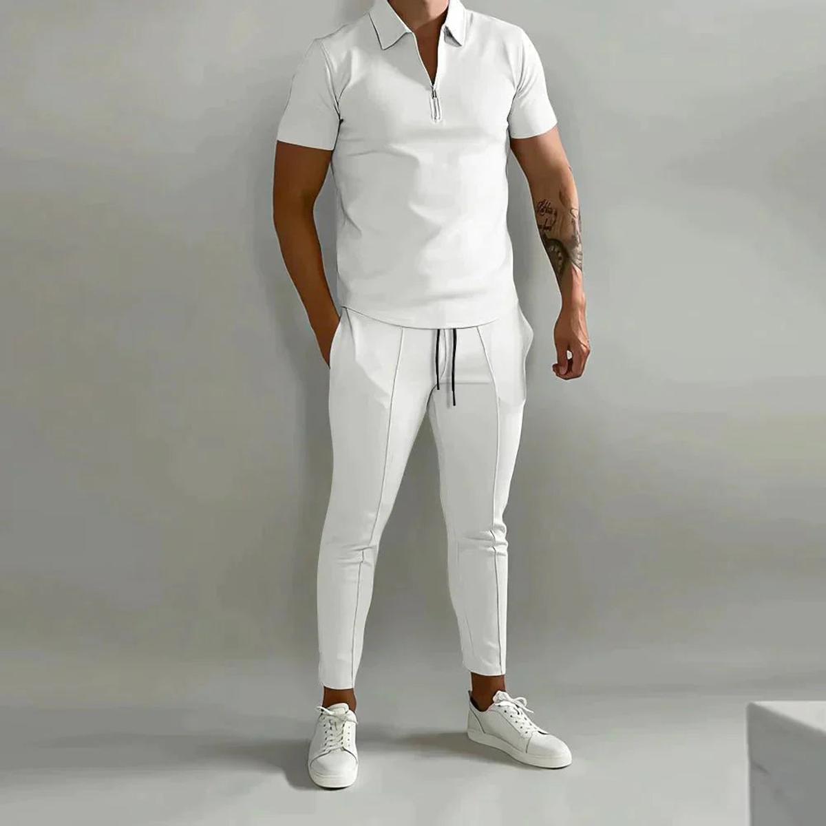 Men's Linen-Cotton Shirt and Pants Set