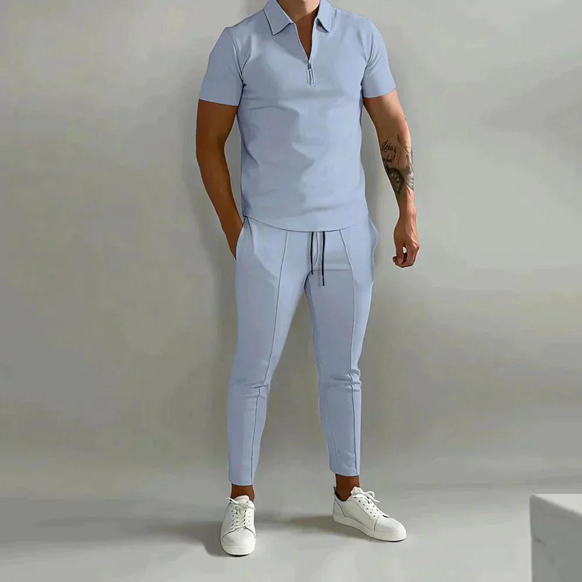 Men's Linen-Cotton Shirt and Pants Set