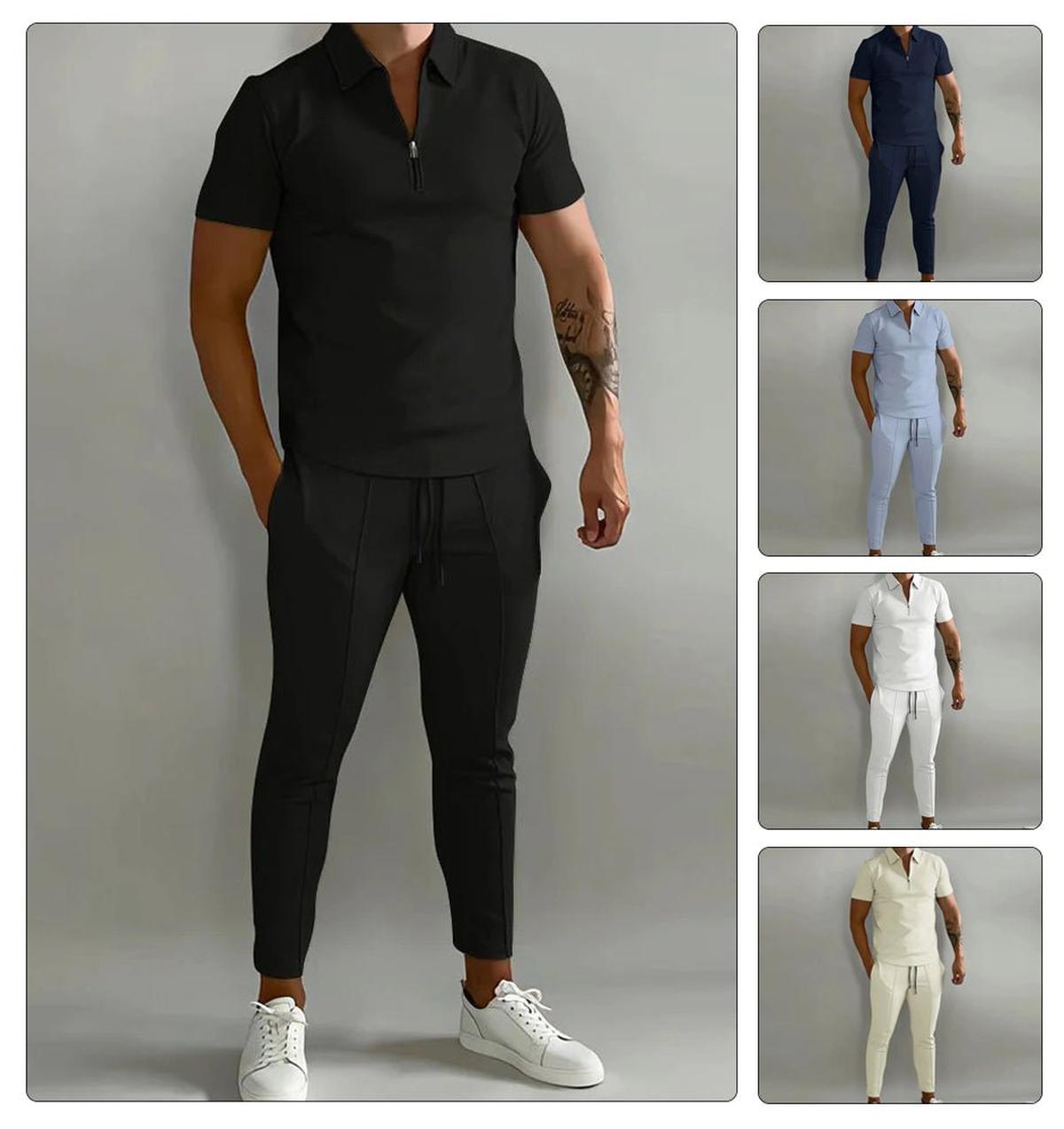 Men's Linen-Cotton Shirt and Pants Set