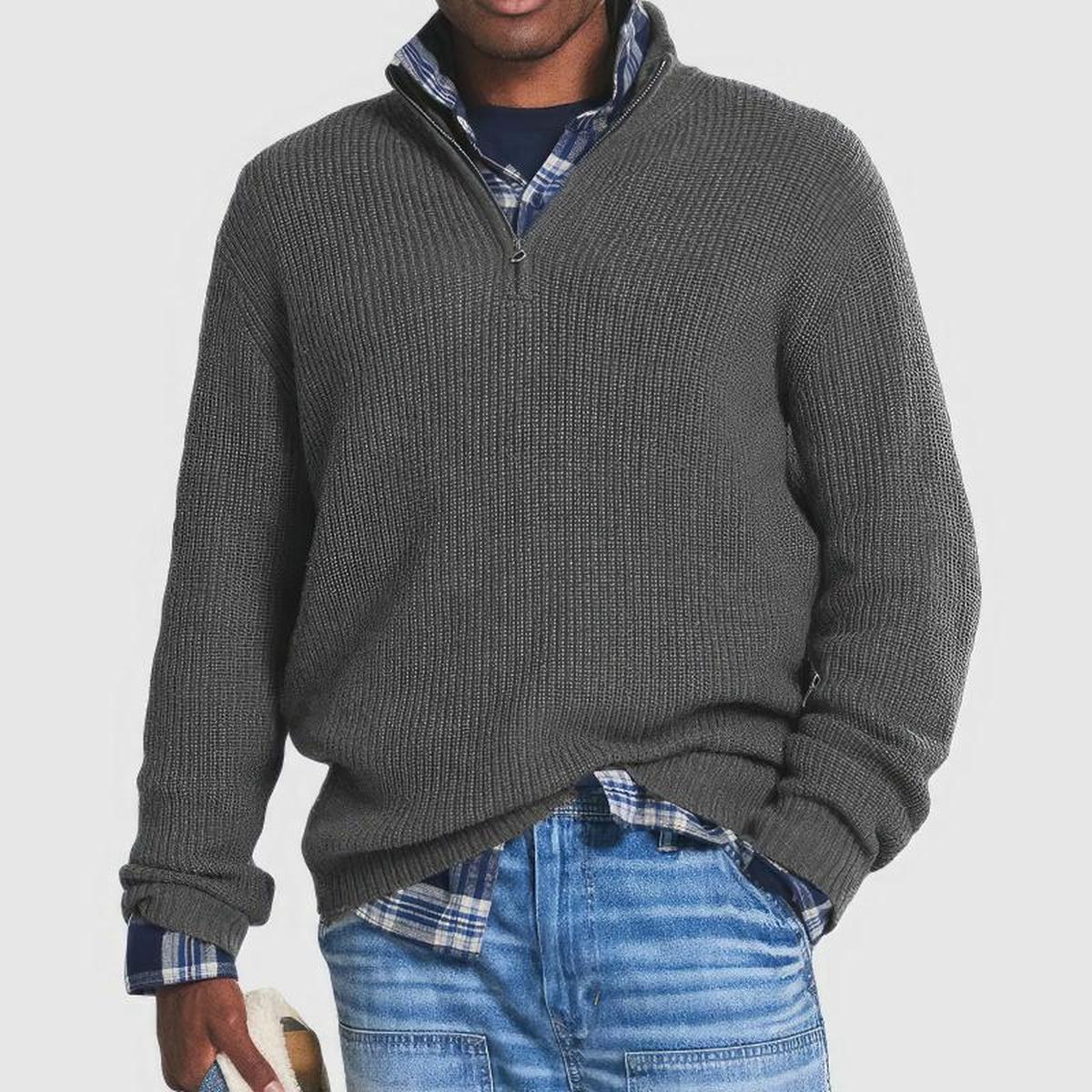 Men's Premium Wool Sweater Warm Insulated Casual Formal Pullover