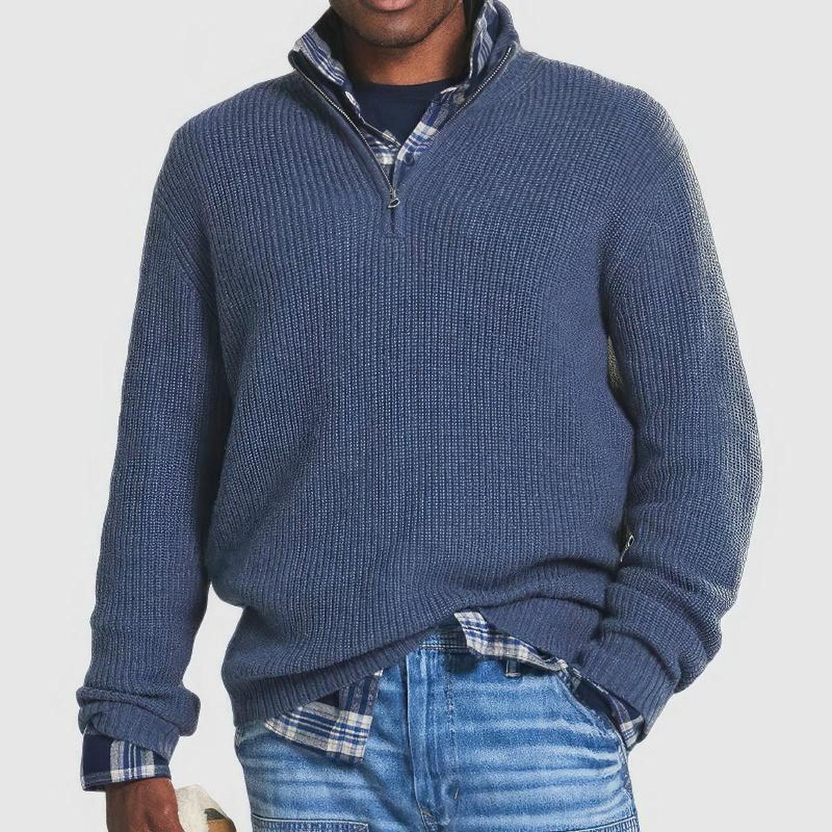 Men's Premium Wool Sweater Warm Insulated Casual Formal Pullover