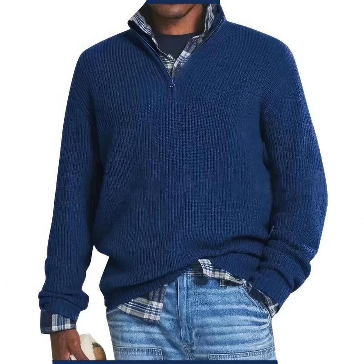 Men's Premium Wool Sweater Warm Insulated Casual Formal Pullover