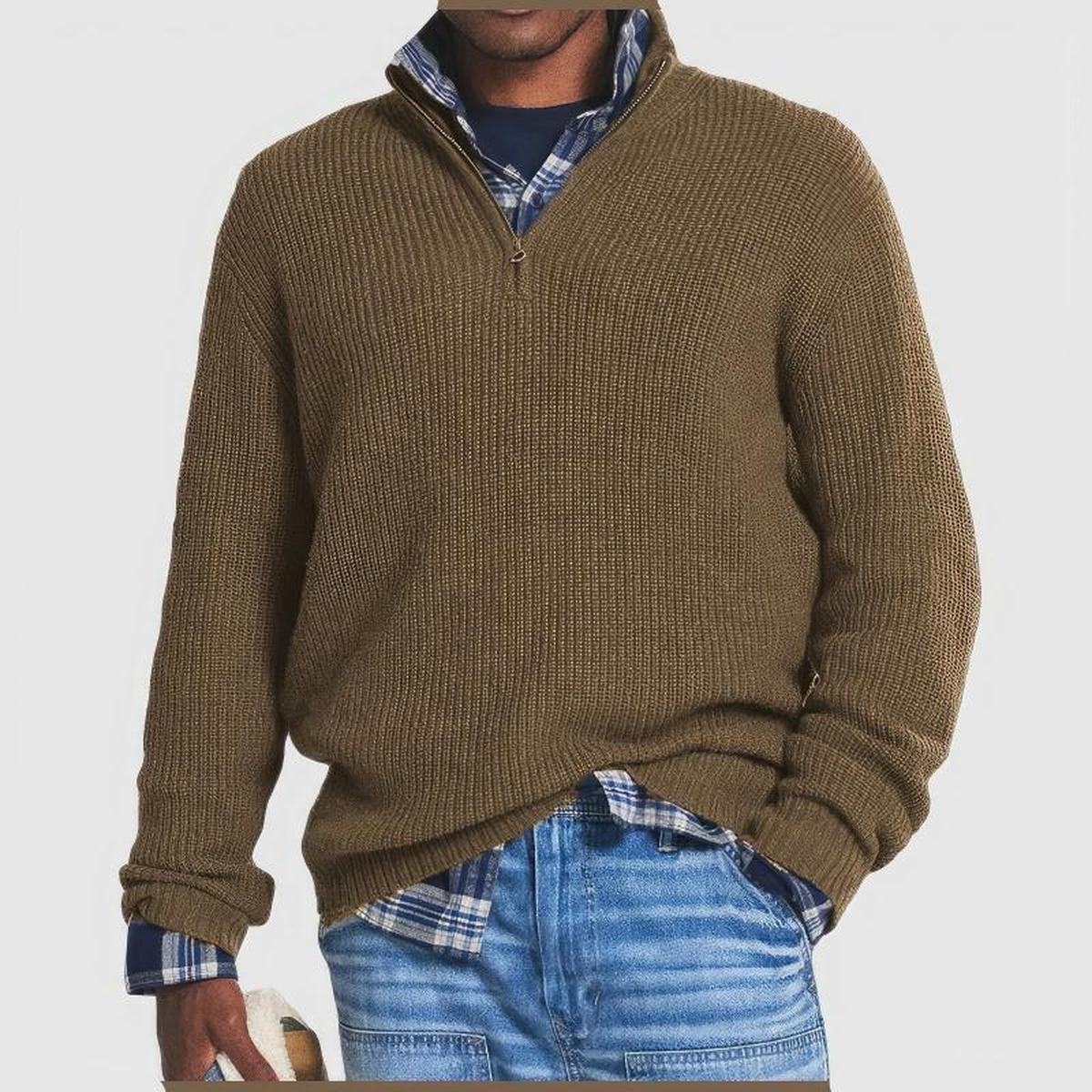 Men's Premium Wool Sweater Warm Insulated Casual Formal Pullover