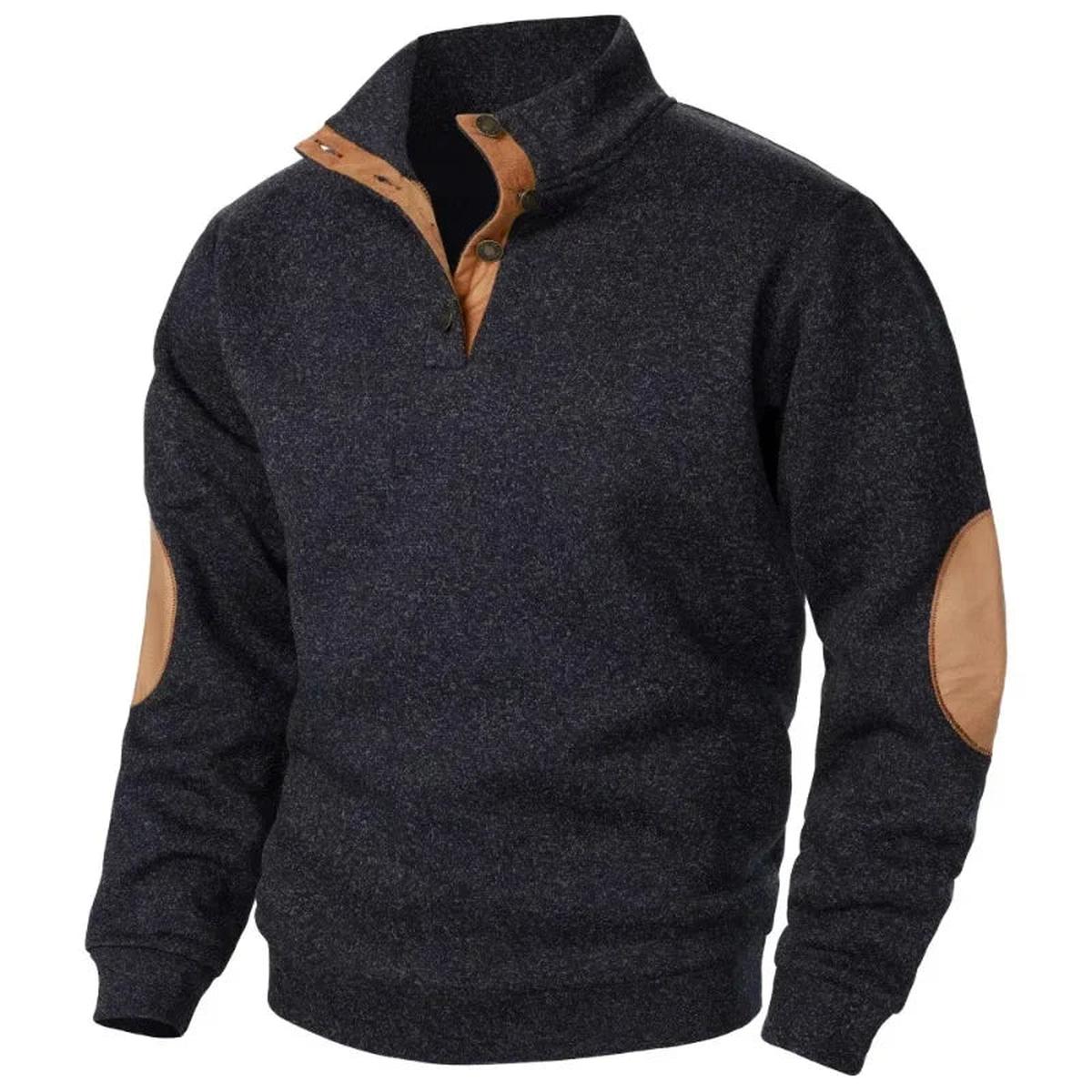 Men's V-Neck Sweatshirt Outdoor Casual Wear Breathable Stretchy Fabric