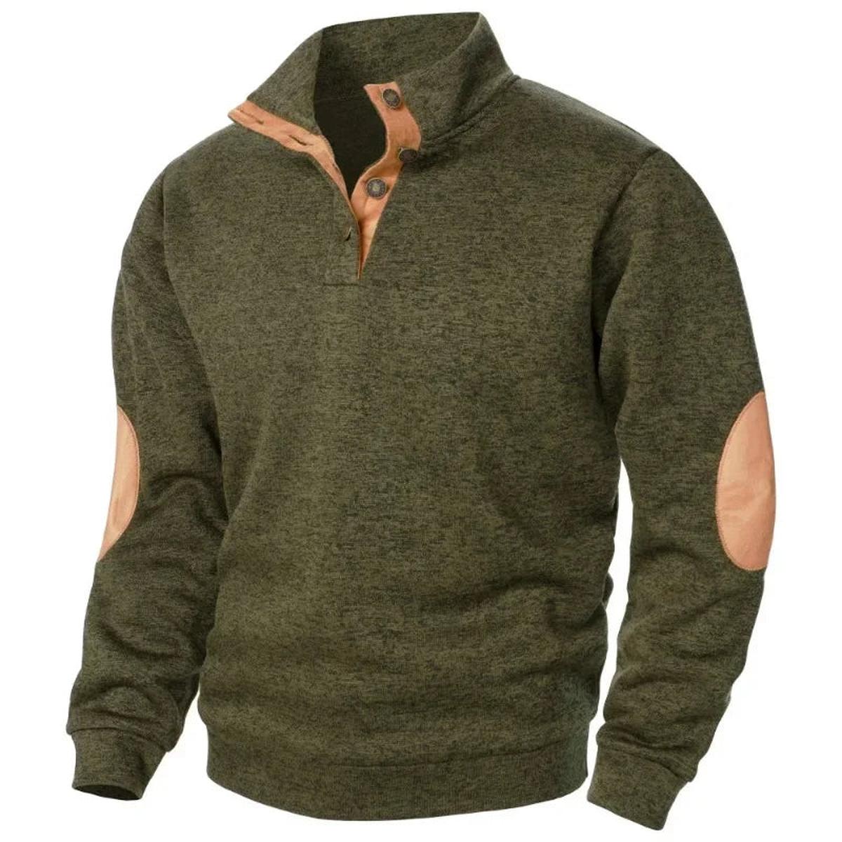 Men's V-Neck Sweatshirt Outdoor Casual Wear Breathable Stretchy Fabric