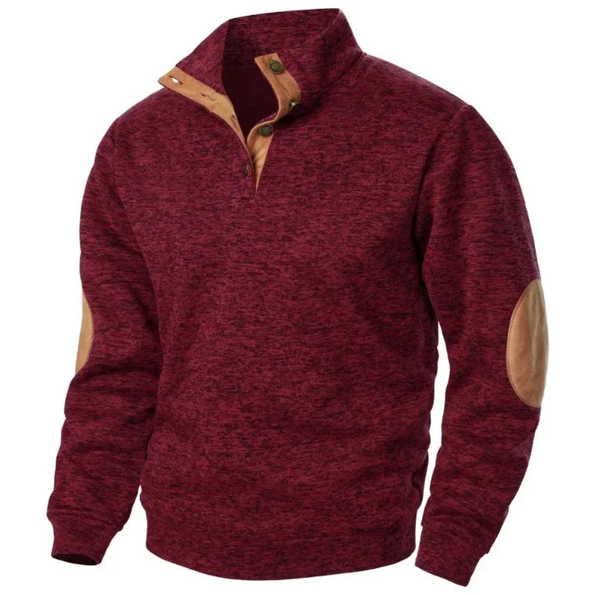 Men's V-Neck Sweatshirt Outdoor Casual Wear Breathable Stretchy Fabric
