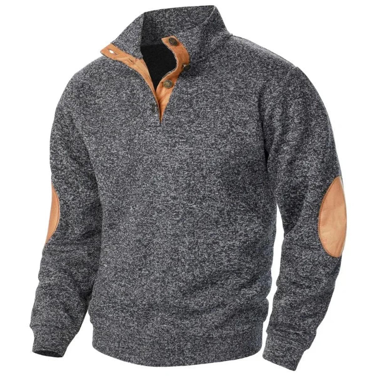 Men's V-Neck Sweatshirt Outdoor Casual Wear Breathable Stretchy Fabric