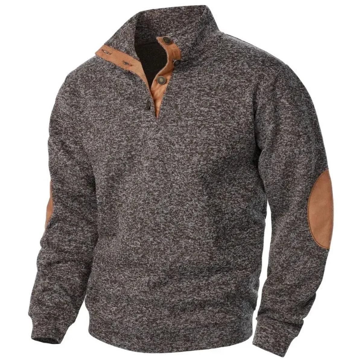 Men's V-Neck Sweatshirt Outdoor Casual Wear Breathable Stretchy Fabric