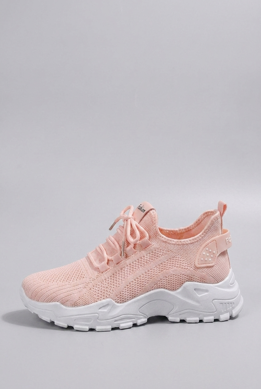 Chunky Sole Mesh Panel Breathable Sports Trainers Women