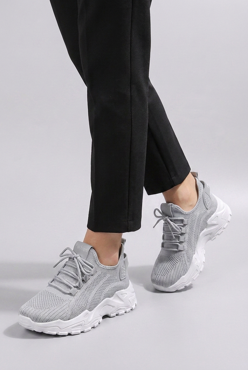 Chunky Sole Mesh Panel Breathable Sports Trainers Women