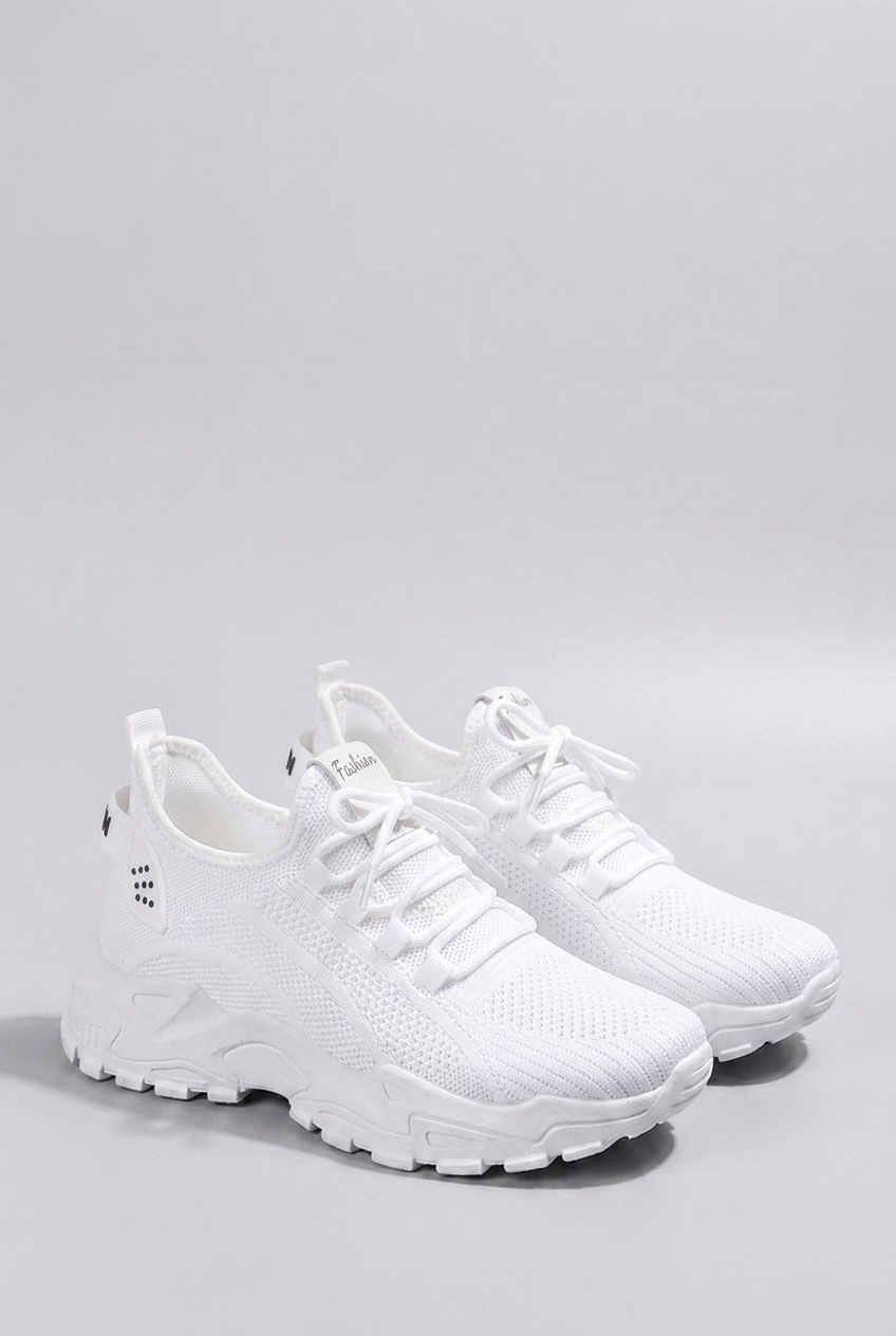 Chunky Sole Mesh Panel Breathable Sports Trainers Women