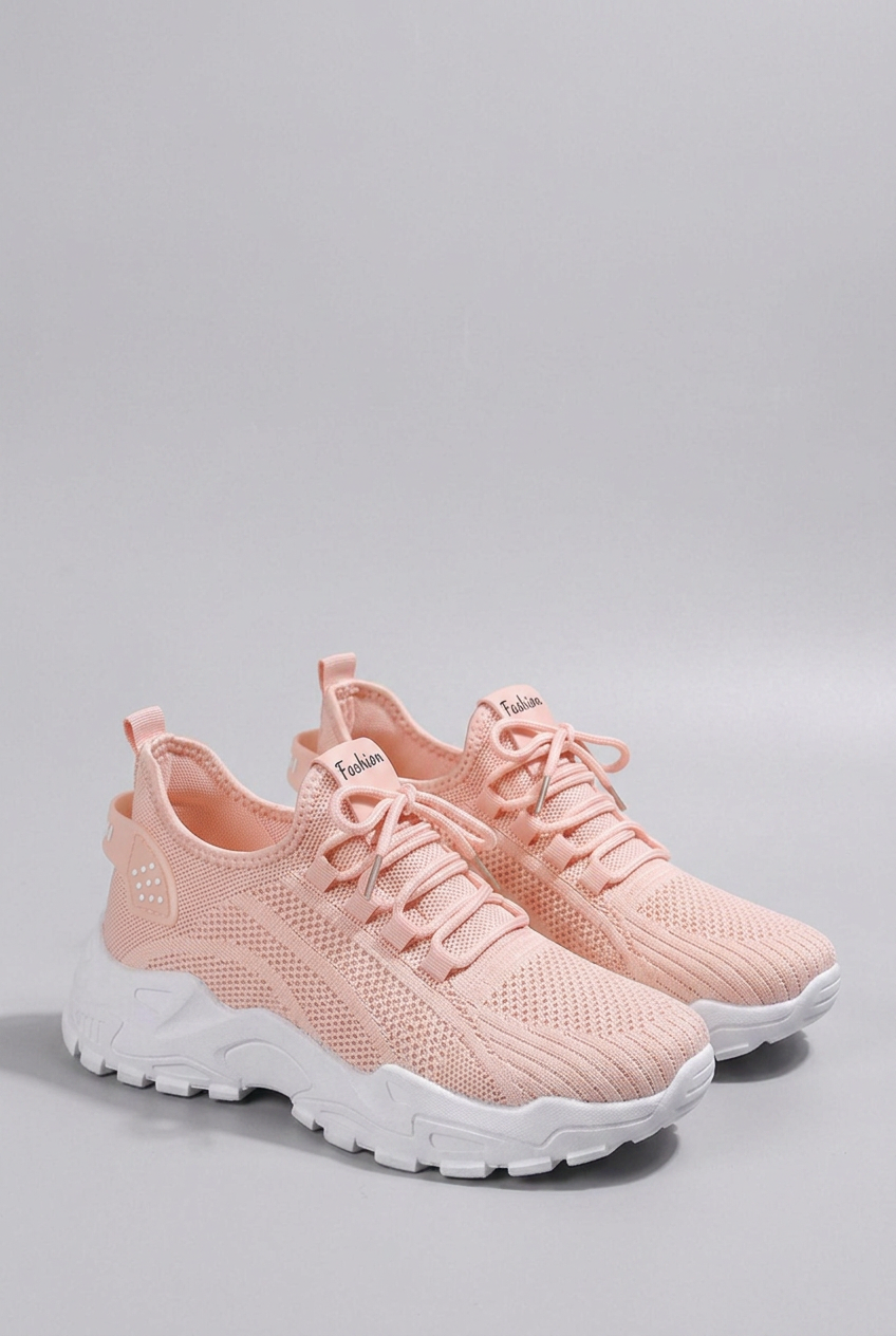 Chunky Sole Mesh Panel Breathable Sports Trainers Women