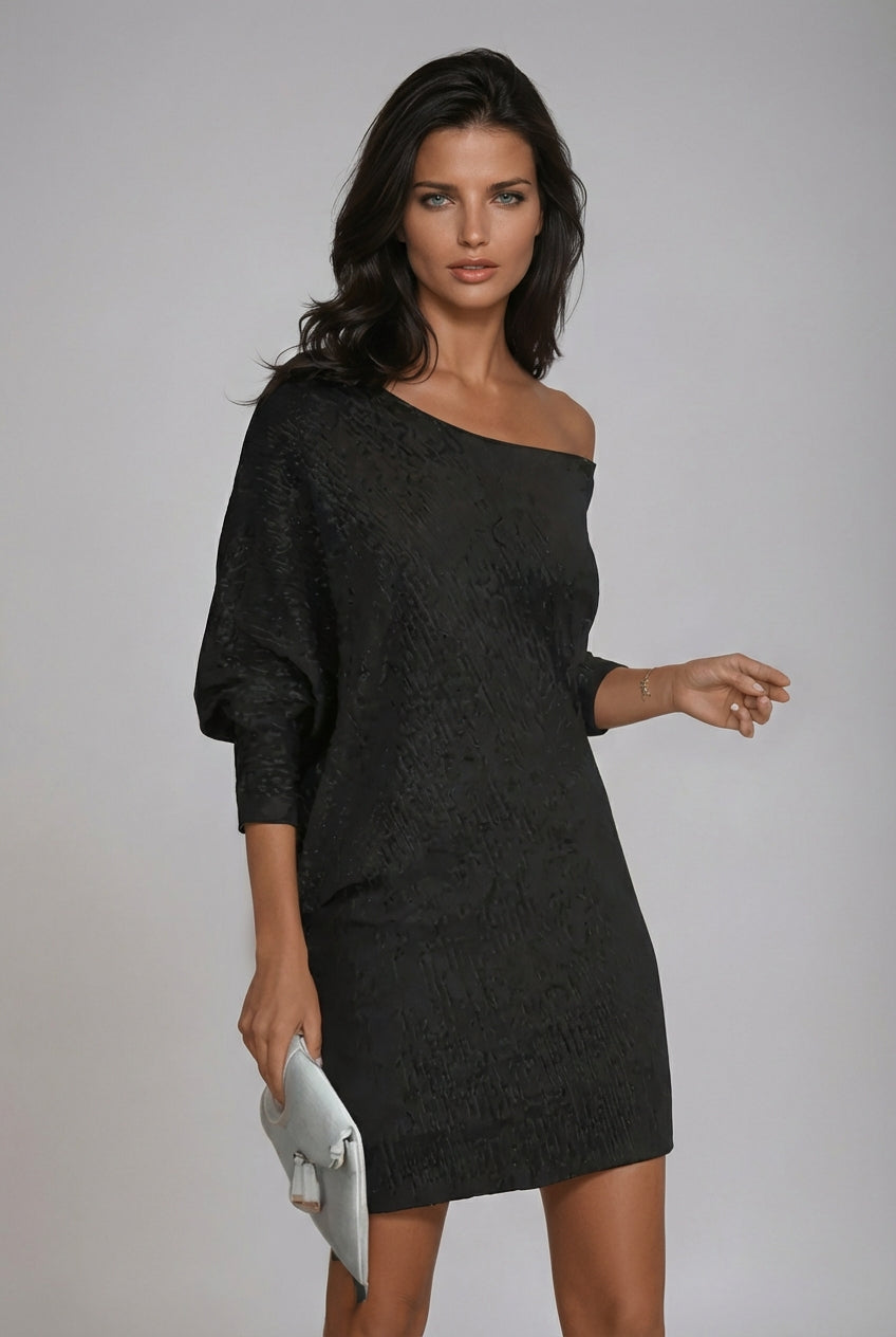 Women’s Sequin Glitter Mini Cocktail Dress – One Shoulder Sparkle Dress