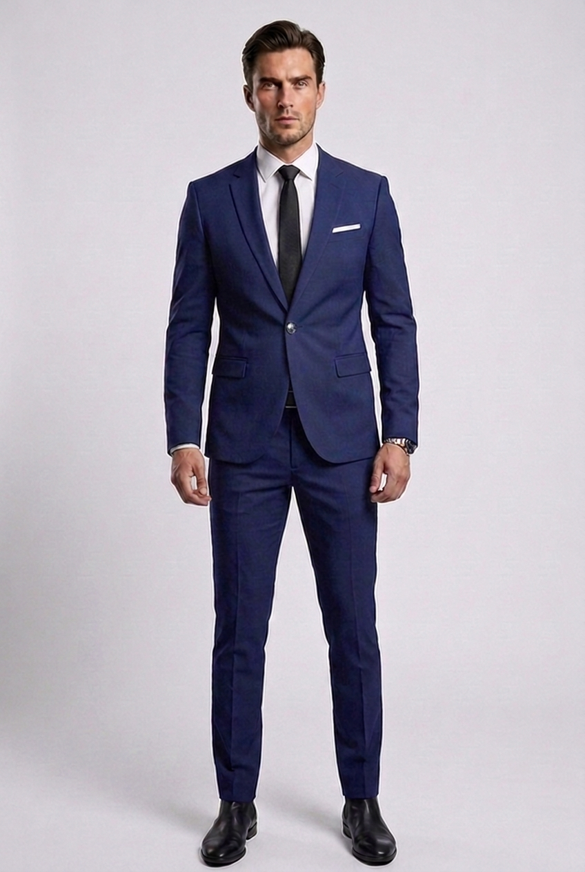 Men’s Slim Fit 2 Piece Formal Wedding Guest Suit
