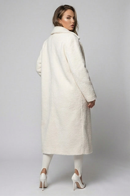 Oversized Longline Wool Style Lapel Coat Women