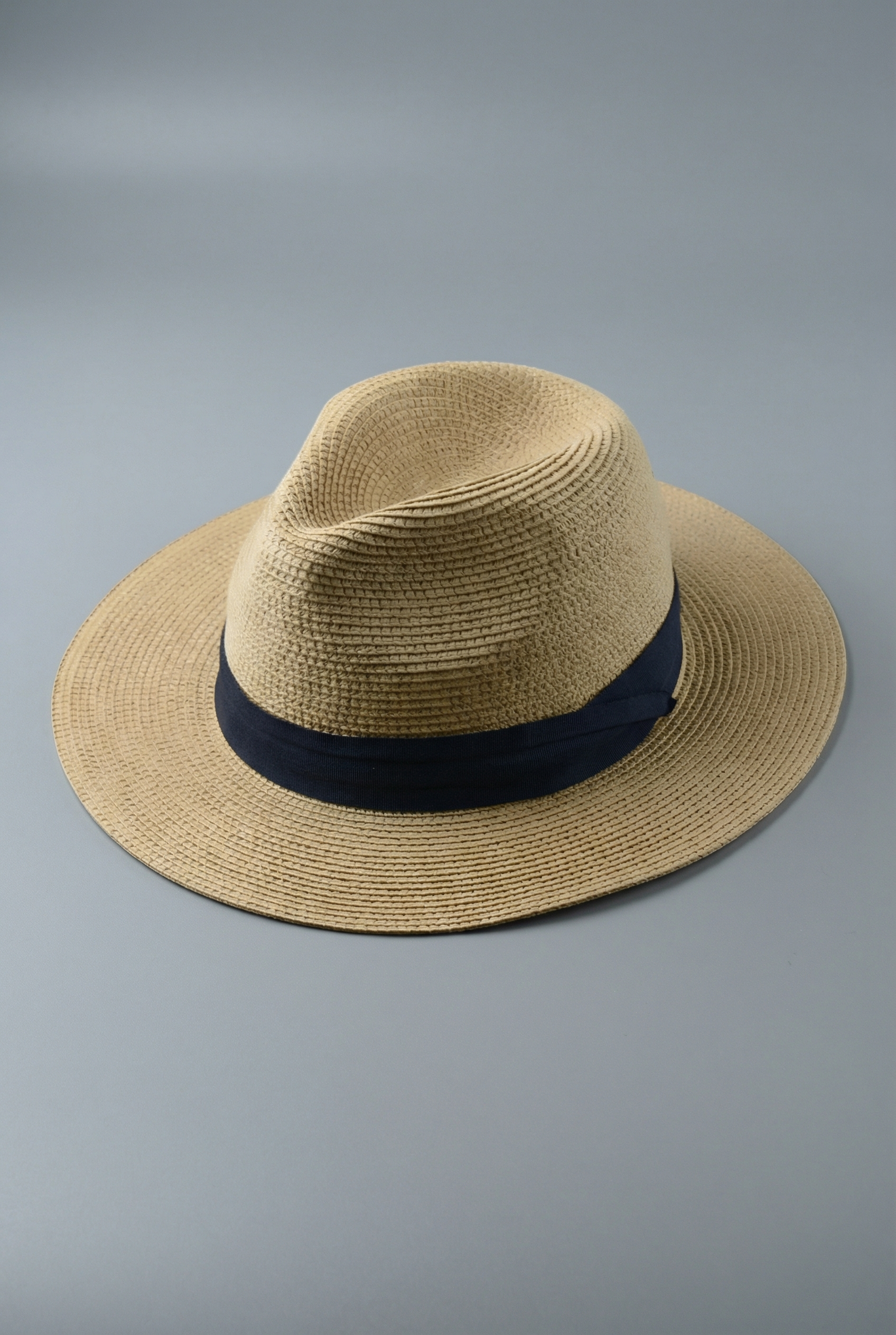 Men’s Panama Hat – Handwoven Straw Fedora with Contrast Band