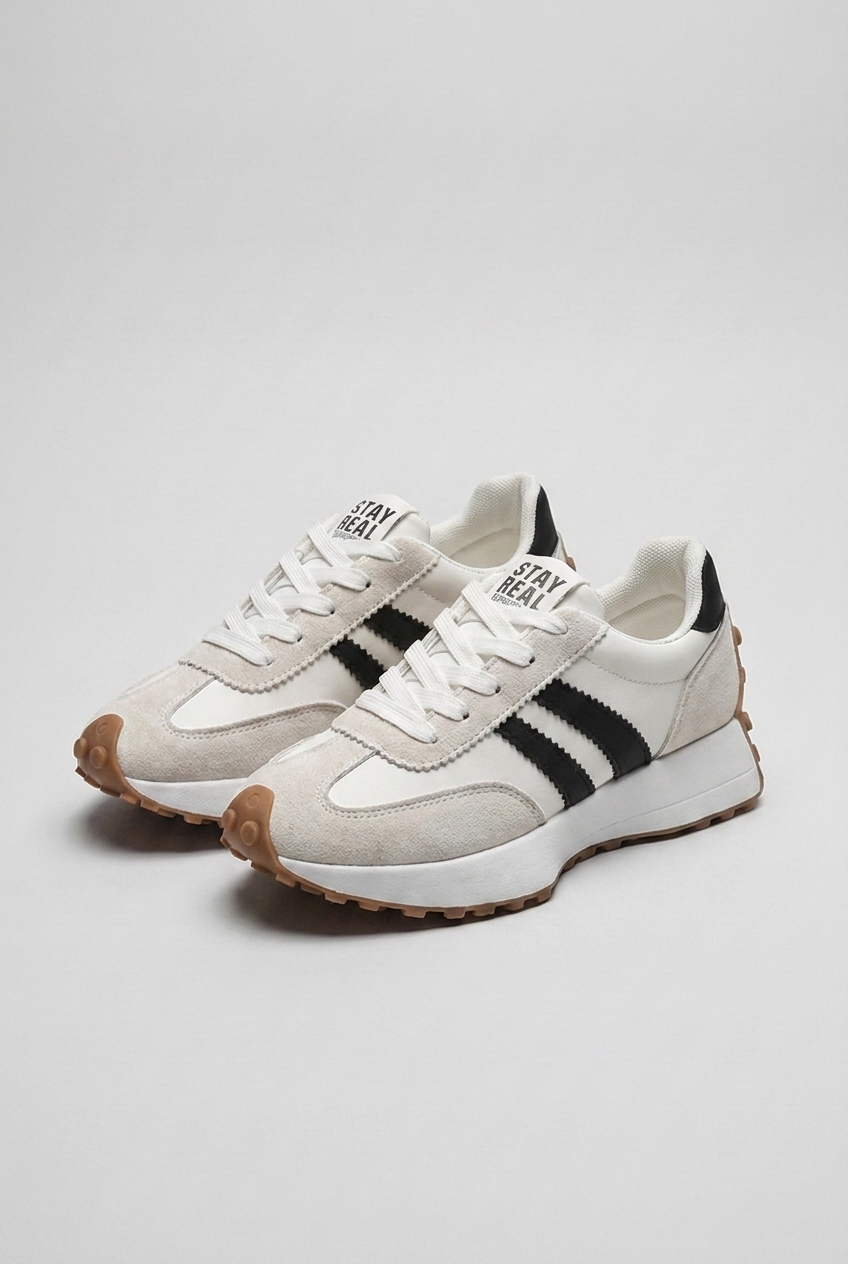 Retro Suede Panel Trainers Women