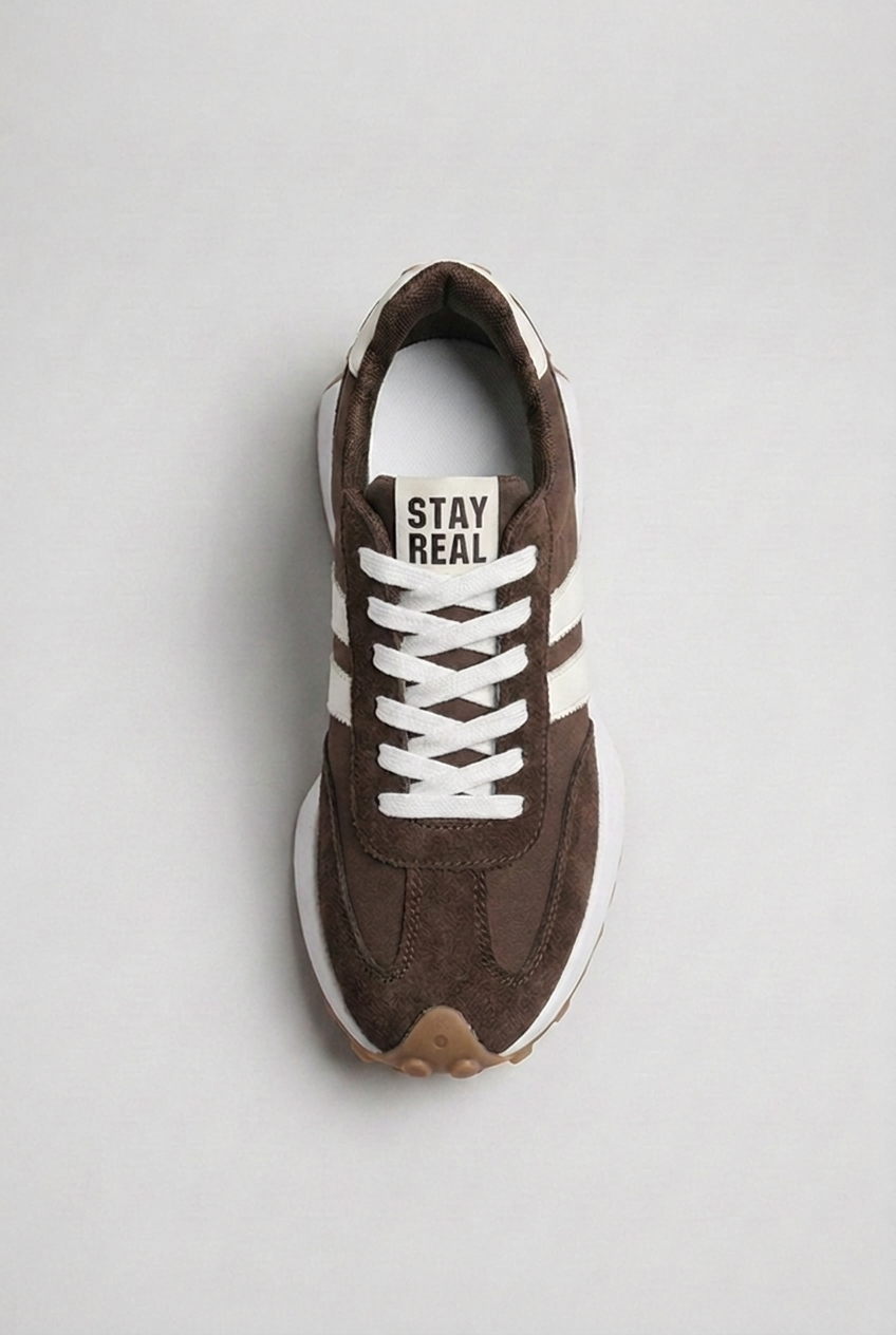 Retro Suede Panel Trainers Women