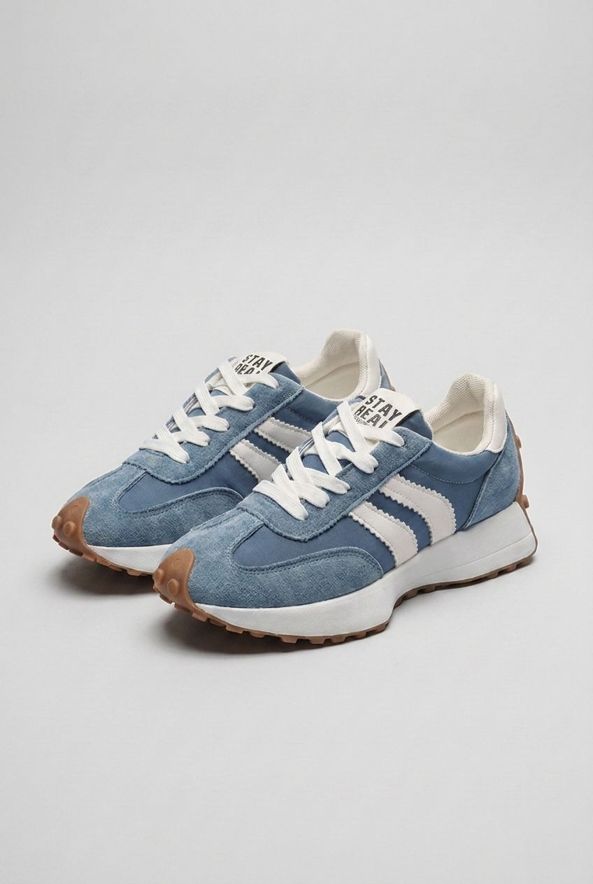 Retro Suede Panel Trainers Women