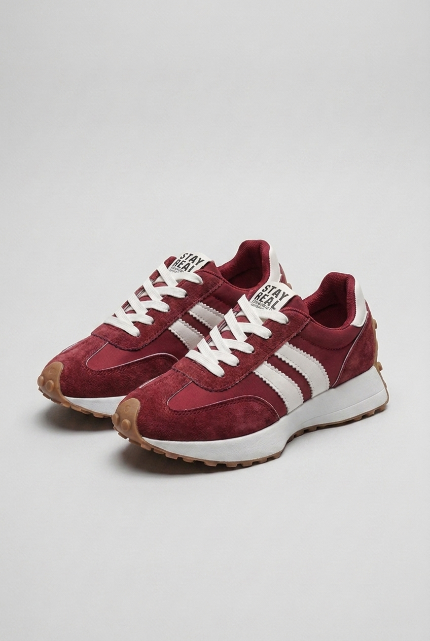 Retro Suede Panel Trainers Women