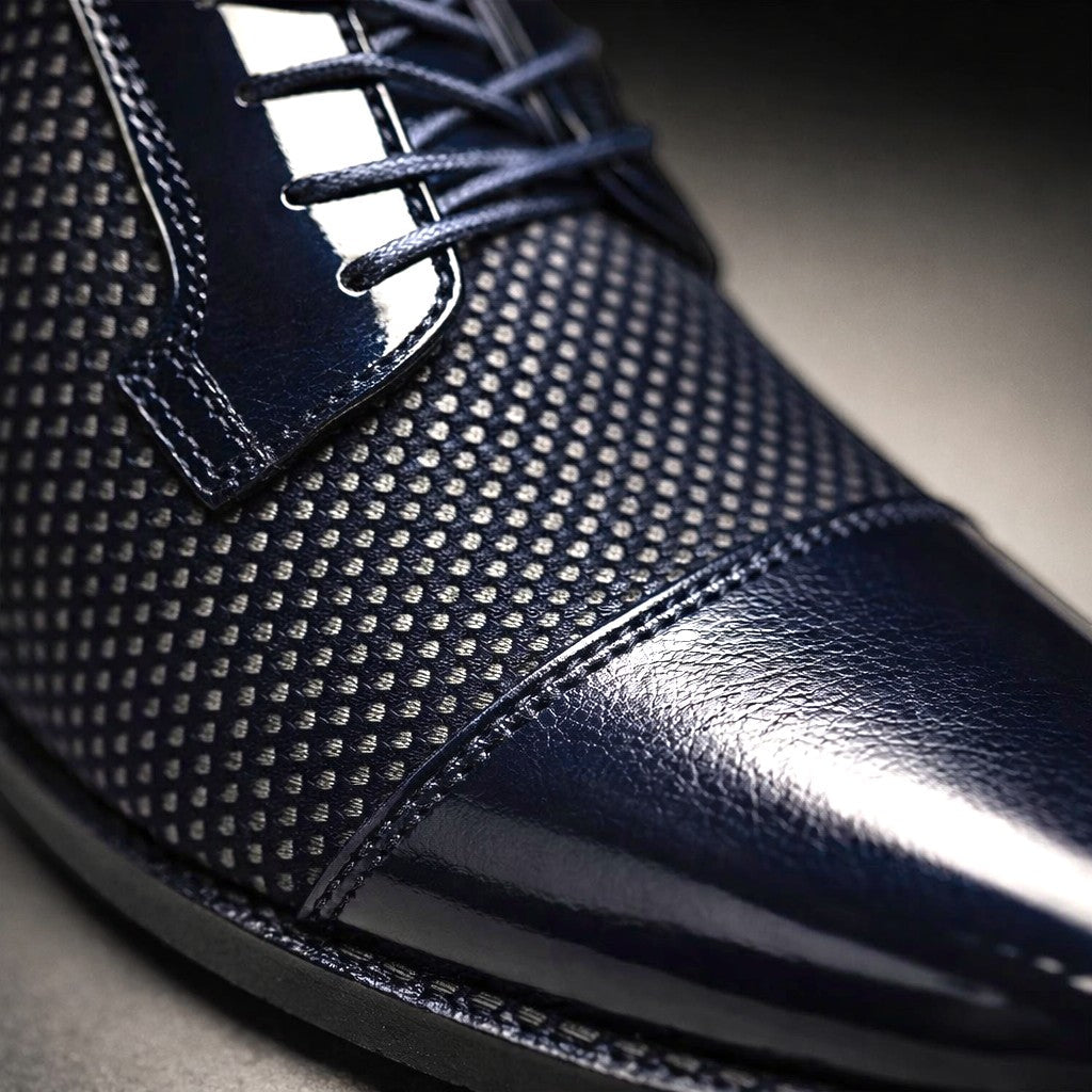 Patent Leather Cap Toe Oxford Shoes Men